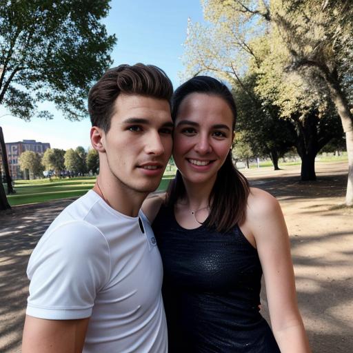 Goretzka and Vanessa at the park 