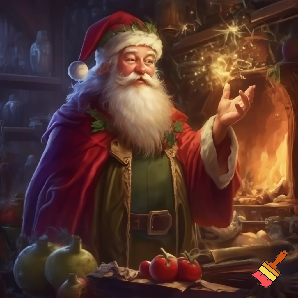 Christmas Santa Claus hat wizard