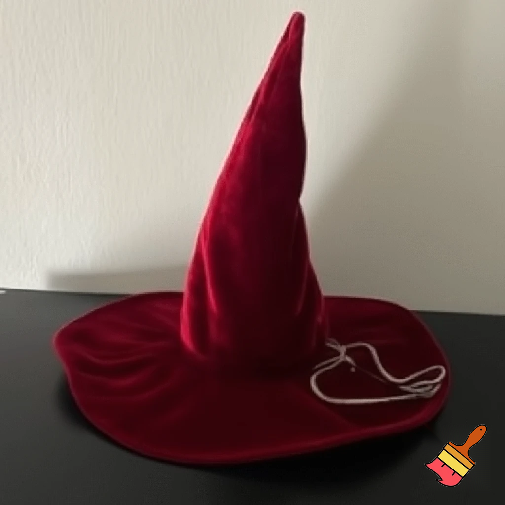 Fabric and velvet Christmas wizard hat Christmas hat