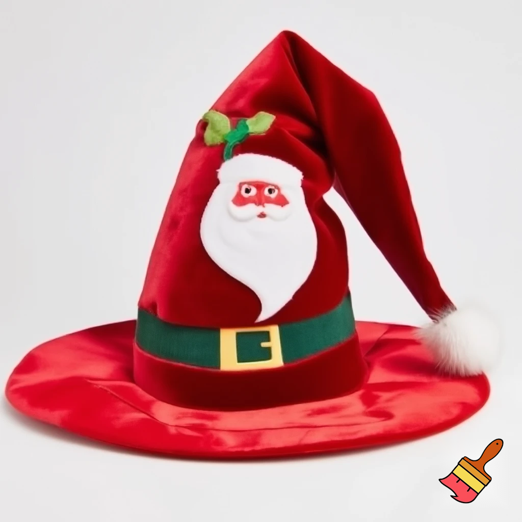 Christmas wizard hat read velvet Santa Claus hat