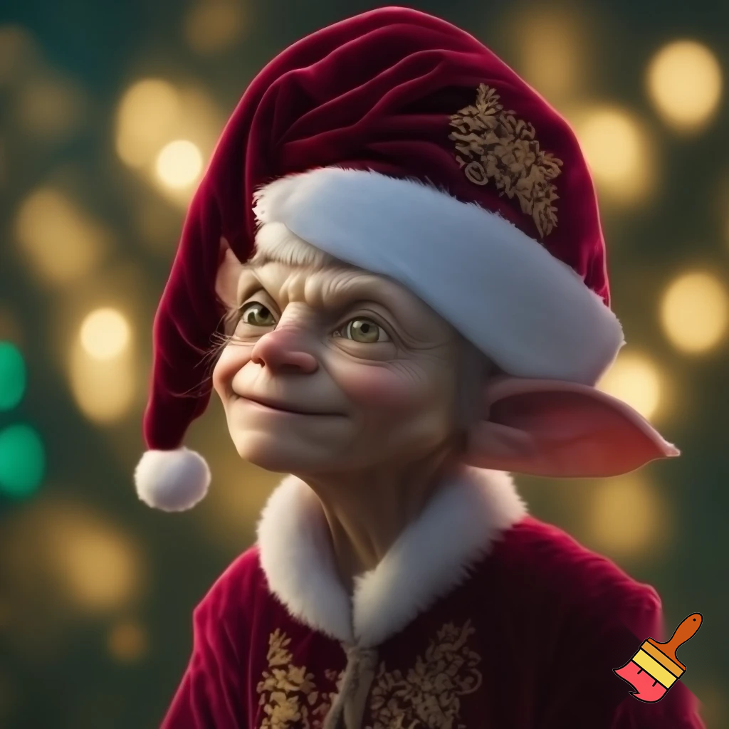 Elf Santa Claus hat velvet