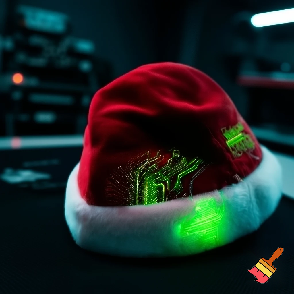 Christmas wizard hat red Santa Claus hacked