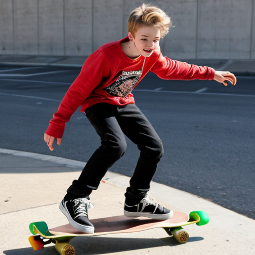 oli man dressed as a teen and riding a skateboard