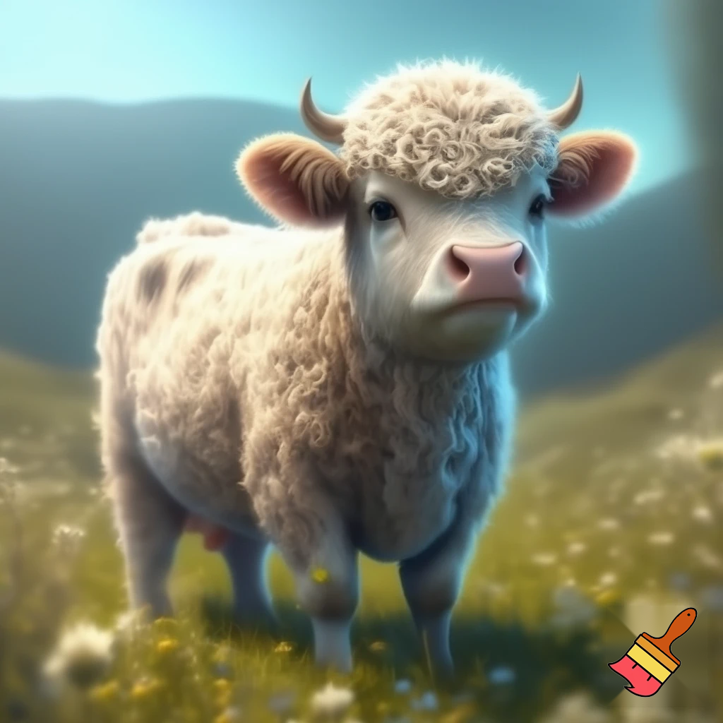 Cow with sheep skin