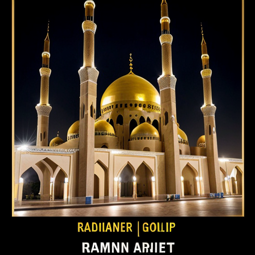 generate a Ramdan Kareem poster based on the details given :Company Name: "RSF TRANSPORTATION" in prominent gold lettering Tagline: "CARGO & MOVERS" RSF Group of Companies logo in the top-left corner Phone: +971544686527 (matching your original image) Email: rsfgroupdxb@gmail.com (as requested) Location: Sharjah, UAE 🇦🇪