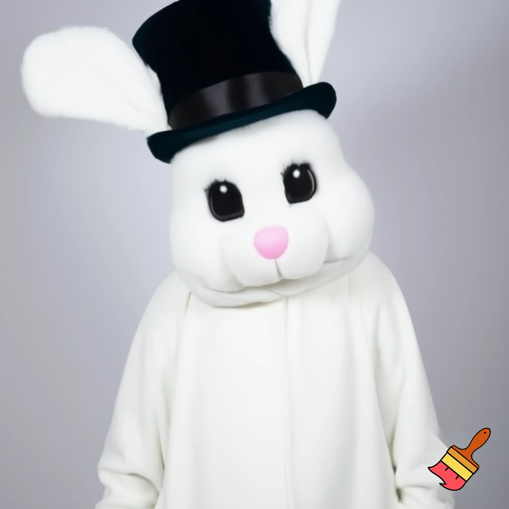 Mascot costume, Easter bunny top hat special top hat
