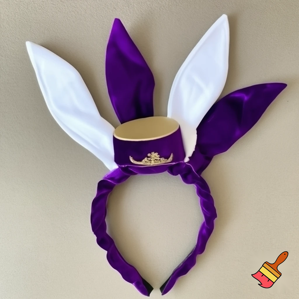 Easter top hat headband Easter bunny headband, purple and white with gold Easter top hat headband and fabric velvet and fabric velvet top head headband top hat headband