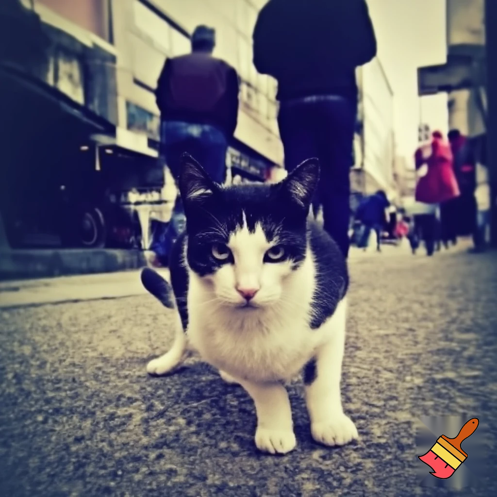 Um gato na rua