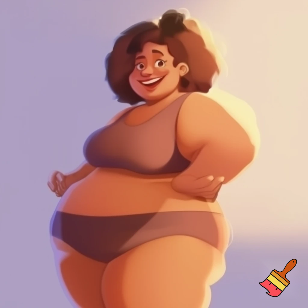 Despict a cartoon woman in underwear with armpit hair showing
