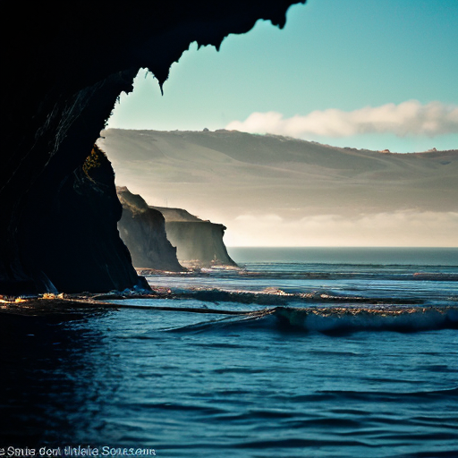 From the vast caverns of old ocean's bed,
Fair Santa Cruz, arising, laves her waist,
The threat'ning waters roar on every side,
For every side by ocean is embrac'd.