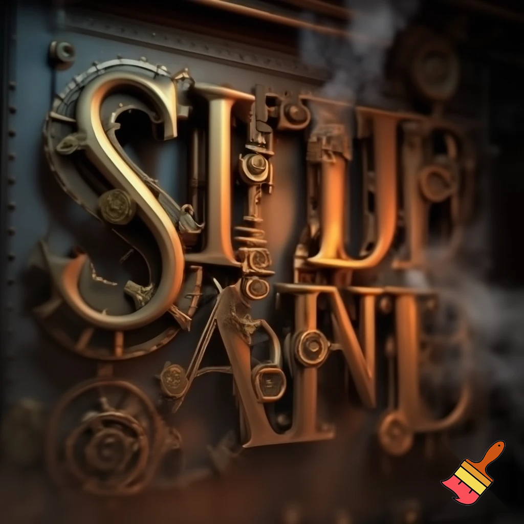 CREATE STEAMPUNK 3D LETTERING WHICH READS "BERGY'S BIG BEAUTIFUL"