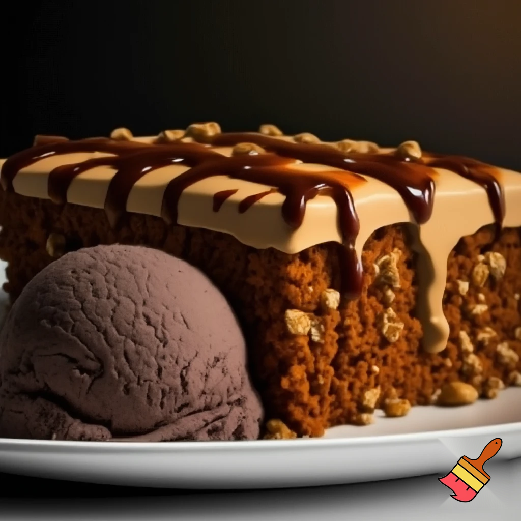 Carrot cake called carrot cake caramel and chocolate ice cream cake a frozen cake