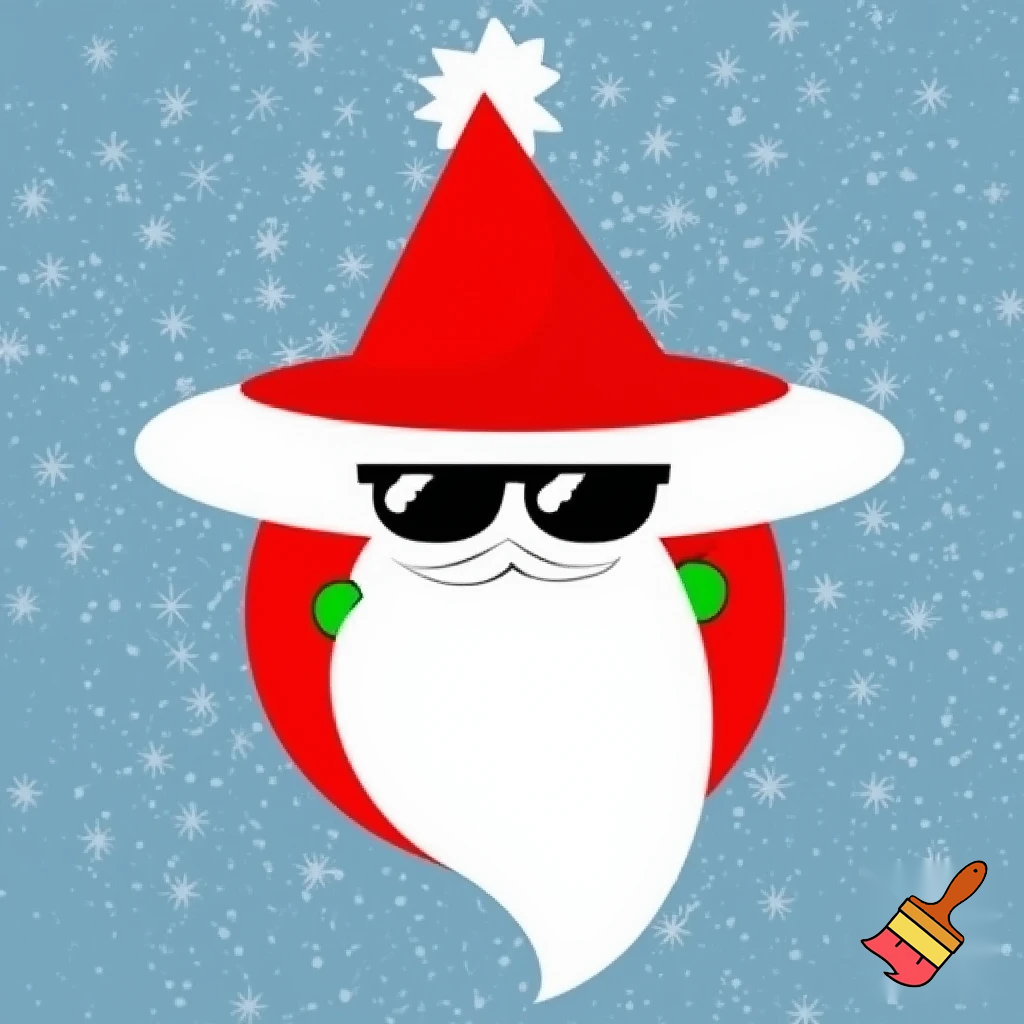 Christmas wizard hat red Santa Claus hacked