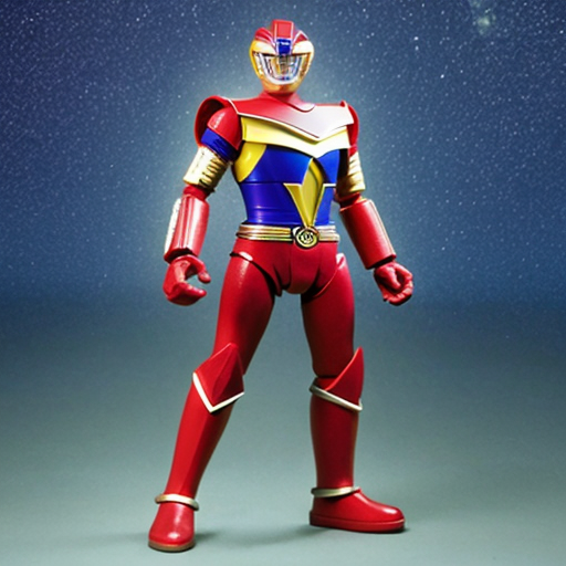 A midnight blue Mighty Morphin ranger