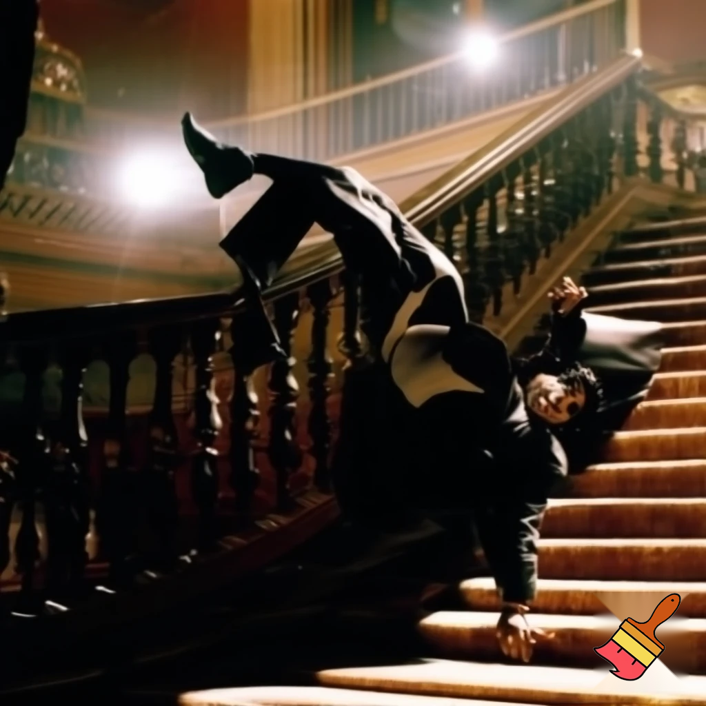 p didy falling down stairs
