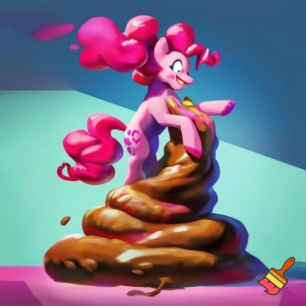  Pinkie pie toilet on poop 