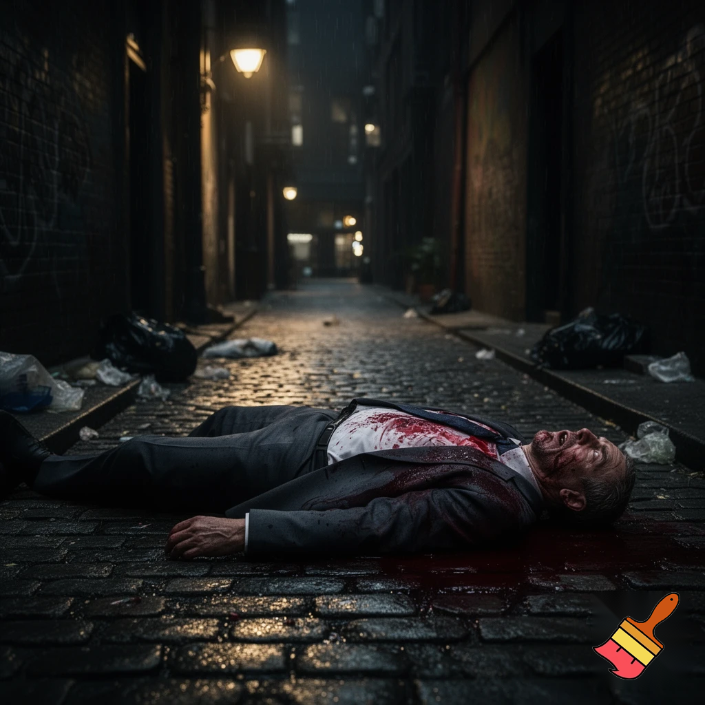 Bloody Dead person .