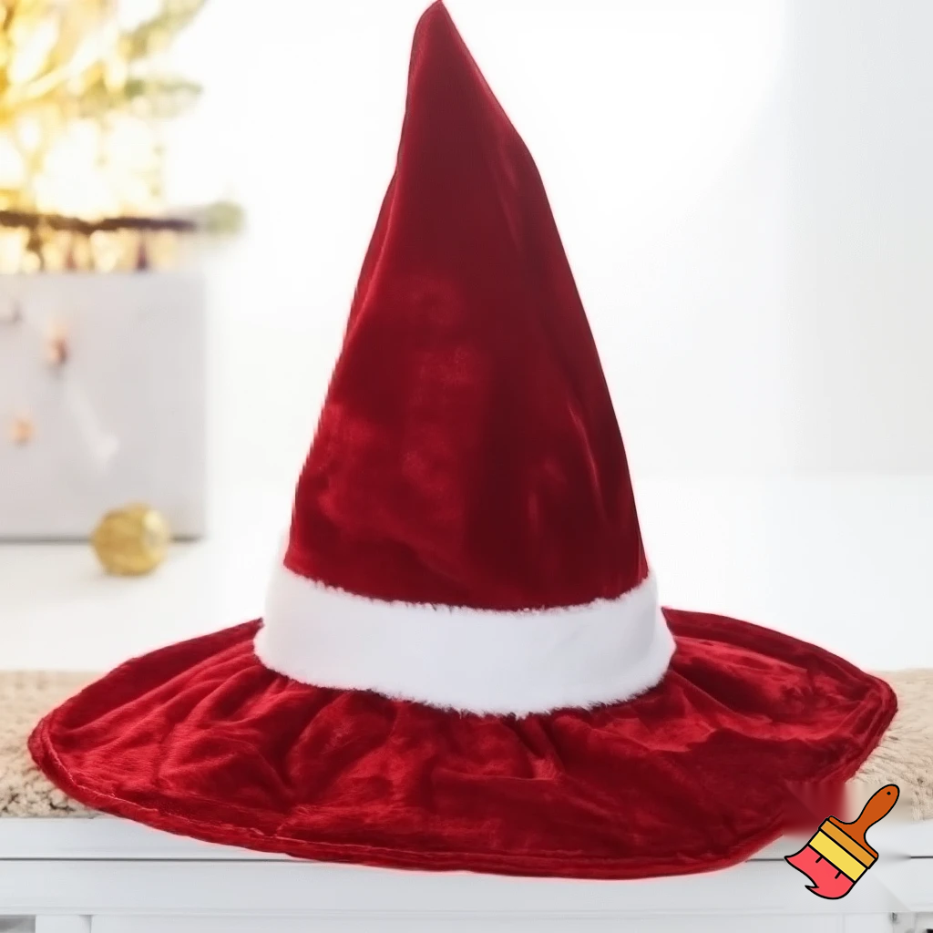 Christmas wizard hat Santa Claus hat velvet