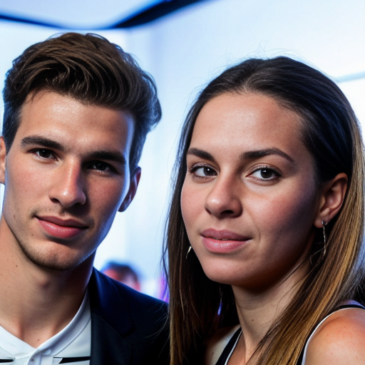 Goretzka and Vanessa at the club 