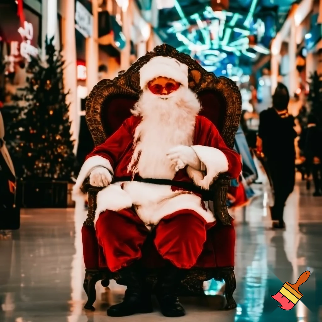 Santa Claus, Santa Claus chair in the shopping centre