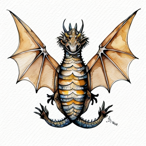 A dragon with 4 wings it looks like its snoring it has round slick scales with an orange tongue tufted hair on its head long tail with shorts barbs with huge orange eyes and a long snout with small nostrils make it look cute and more animated