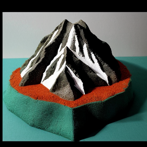 create a landscape volcano like a house for a hallwolf