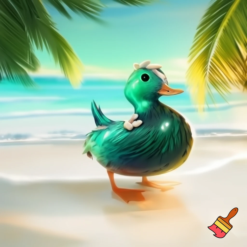 pato de boracha verde