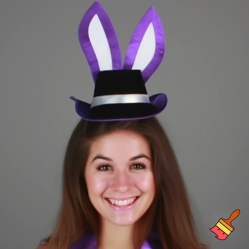 Easter bunny top hat headband, purple and white gold and silver top hat black purple dark purple special hat in delicate purple white, purple and white gold