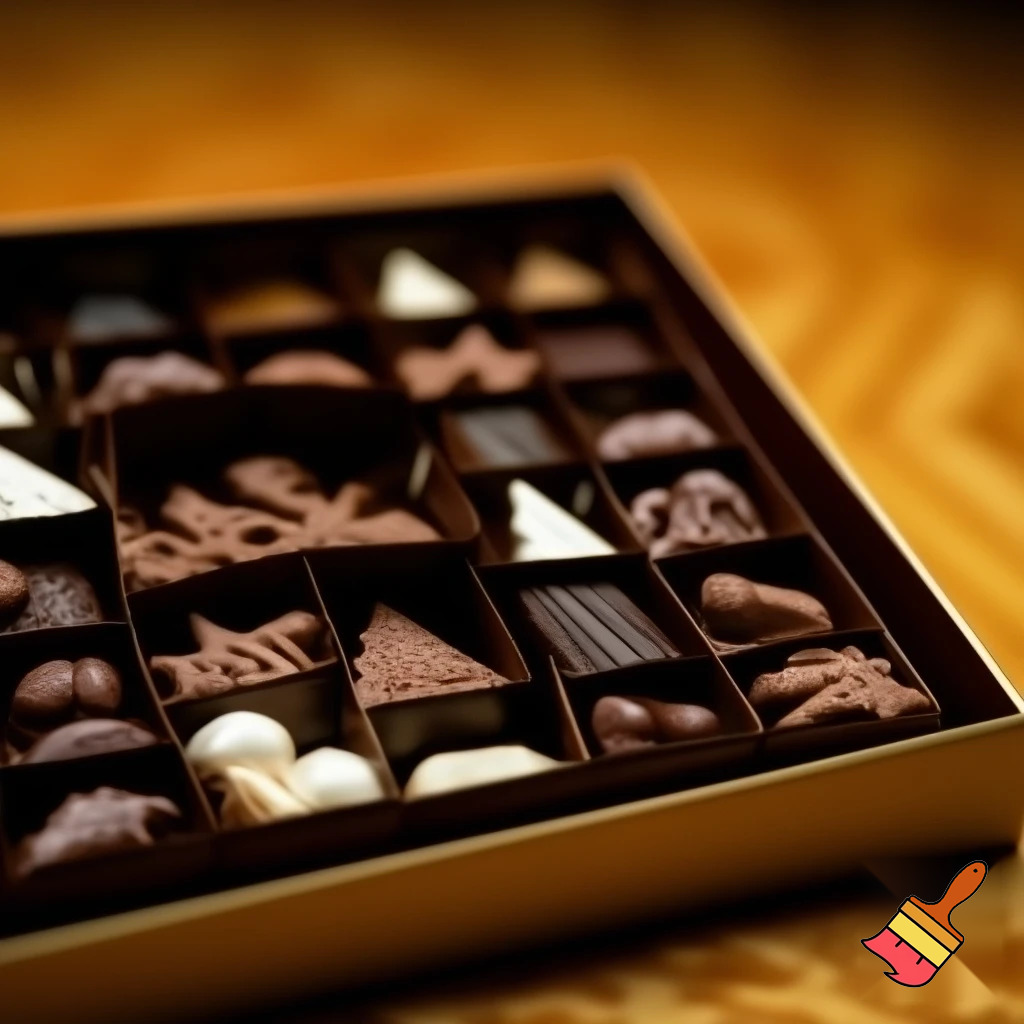 Chocolate advent calendar Numbers in the box