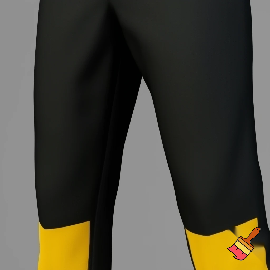 black and yellow pants not striped


