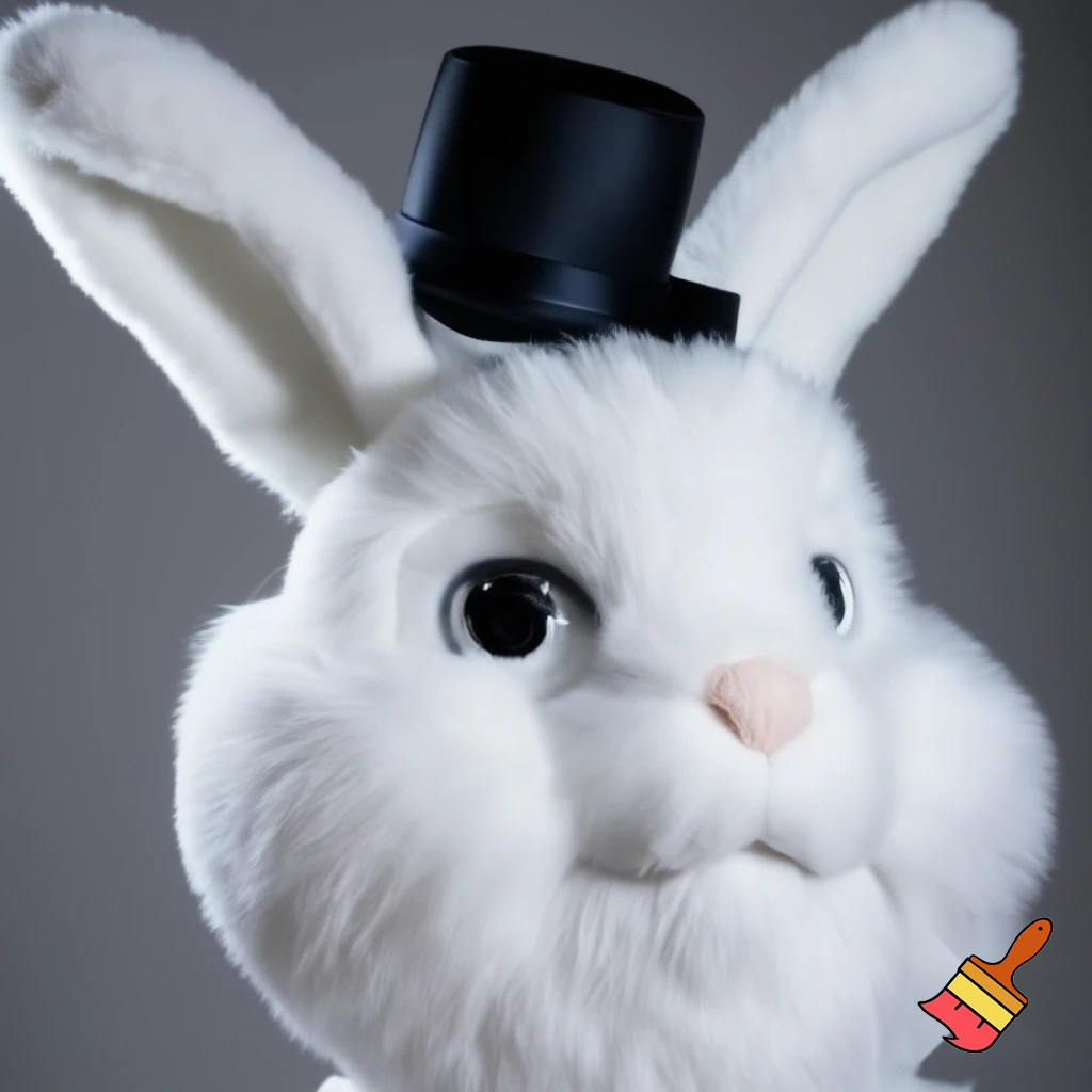 Easter bunny mascot costume top hat