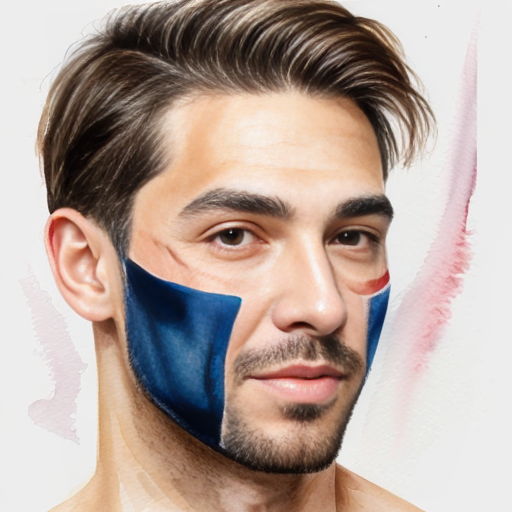 short white guy with a mole on his face

