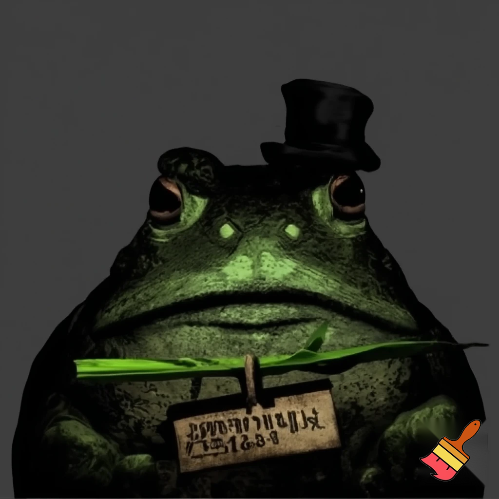 a toad with dark green skin and small little light green glands with a frown smoking sugercane plant with a short tophat in a mughshot  dont make the frog hold the sugercane put it in the toads mouth and make the toad hold a sign saying Cane Toad with the number 659098