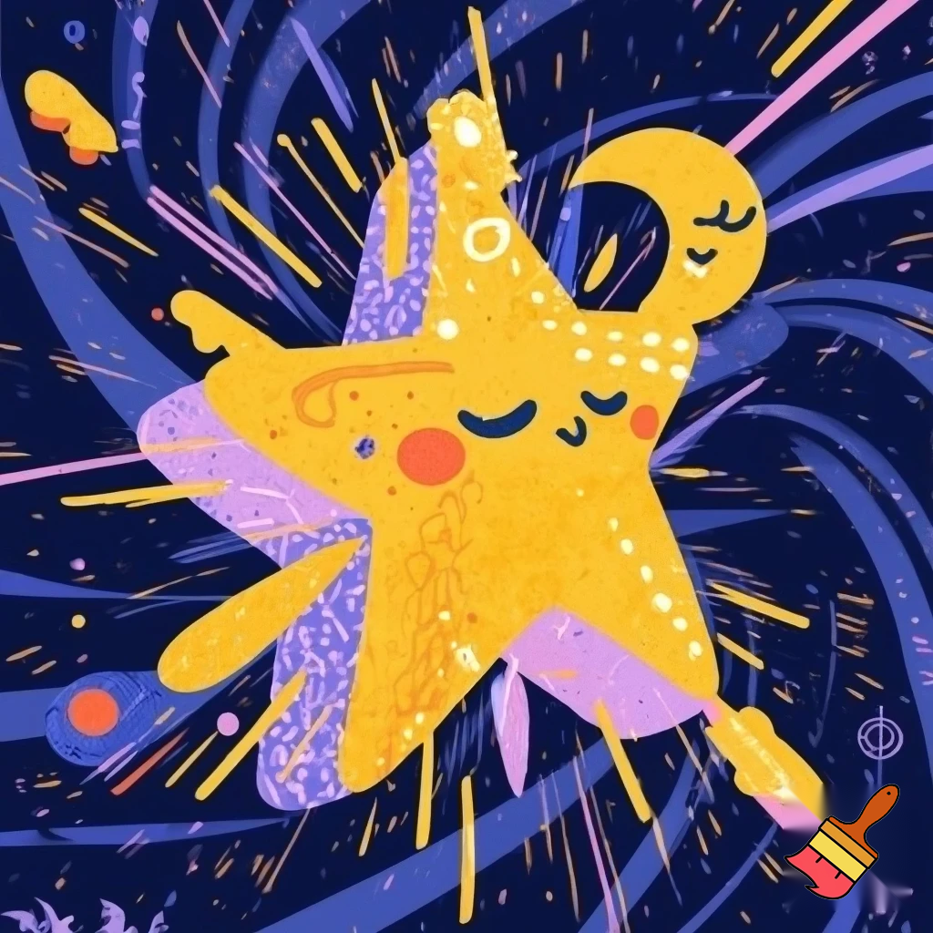 Star and the moon funky style