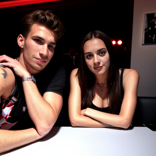 Goretzka and Vanessa at the club 
