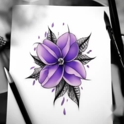 february birth flower tattoo