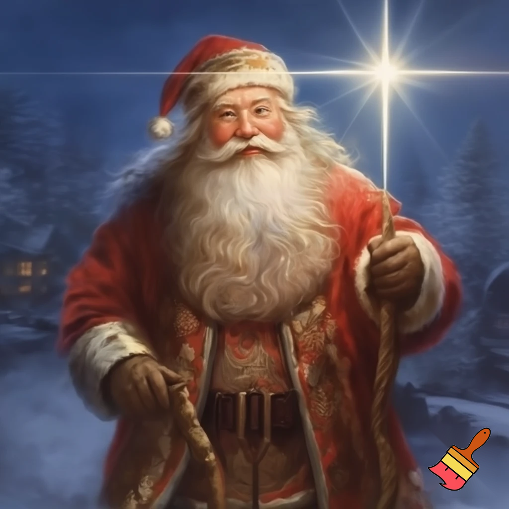 Ratha Santa Claus with the walking stick a star