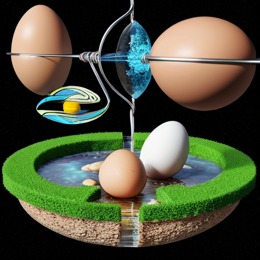 atom with DNA with cell with egg with waterfall with earth and moon with the box