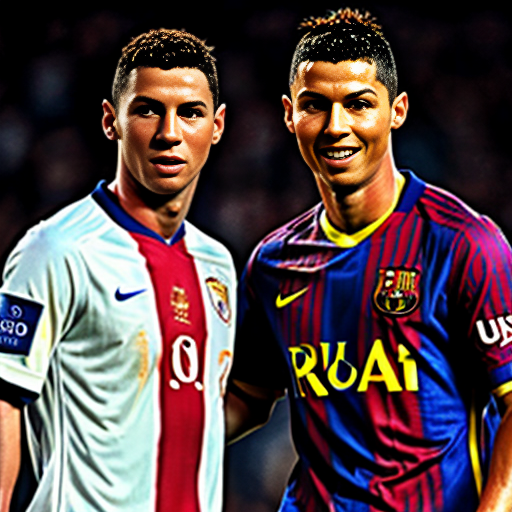 messi with ronaldo
