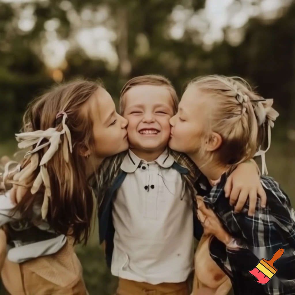 A girl kissing lips here boy frind the girls is without drees
