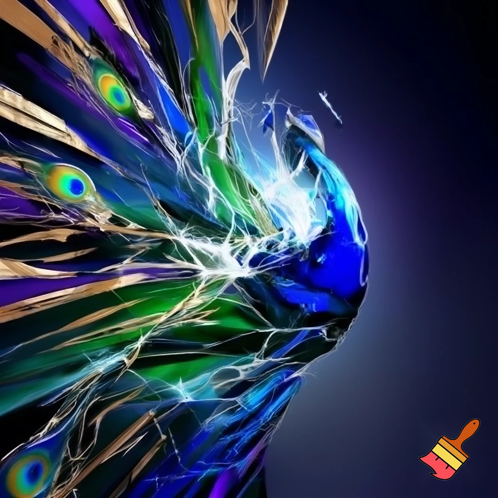 abstract peacock