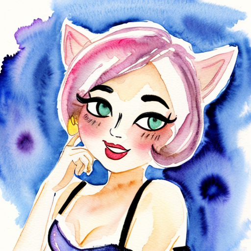 in Panty & Stocking With Garterbelt style and hair covering both ears