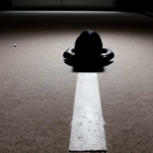 Silhouette of person on floor