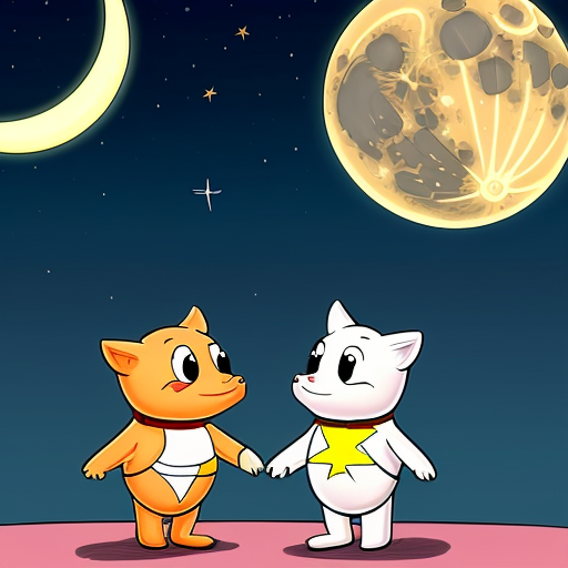 Star and the moon cartoon