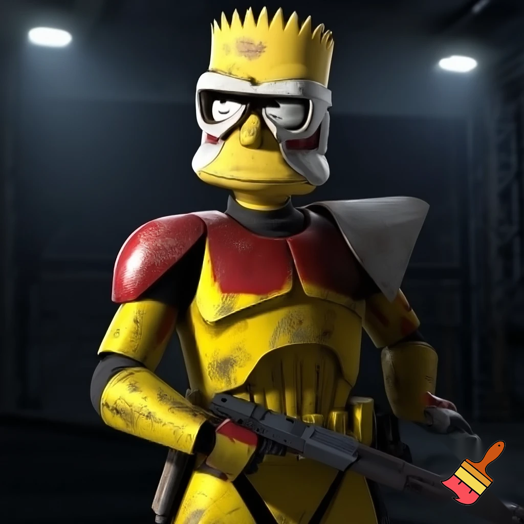 Bart Simpson as a clone trooper
