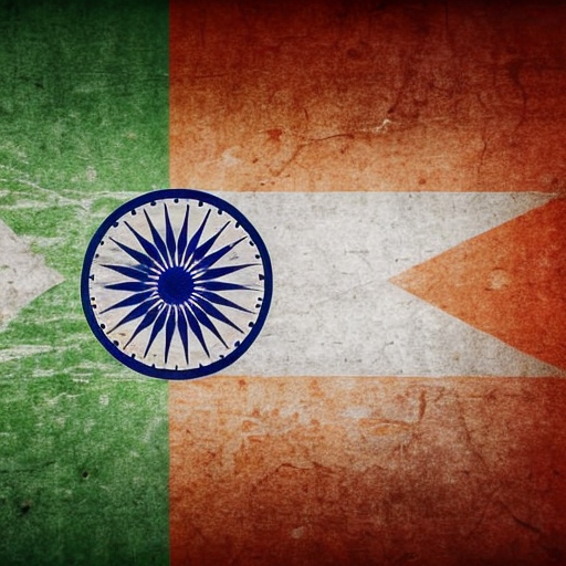 indian flag mixed with bangaldesh and pakistan flag

