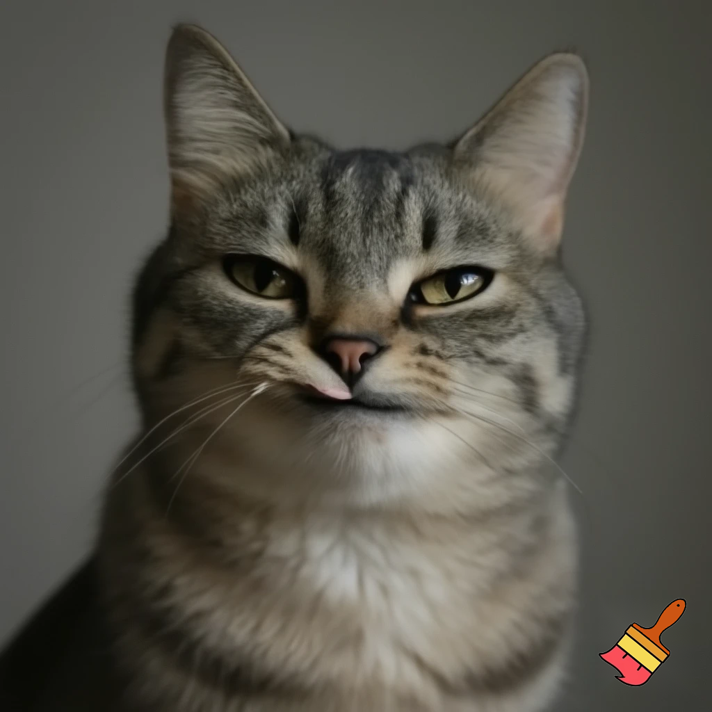 Cat with a stupid smirk