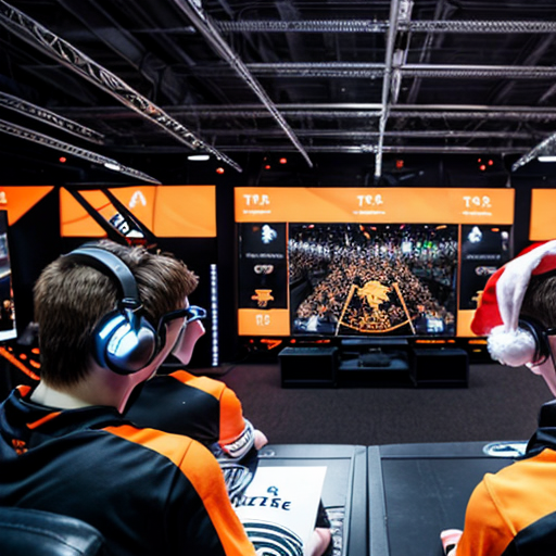 the esports team fnatic running from santa with batman