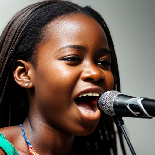 creaua ragazza africana che canta