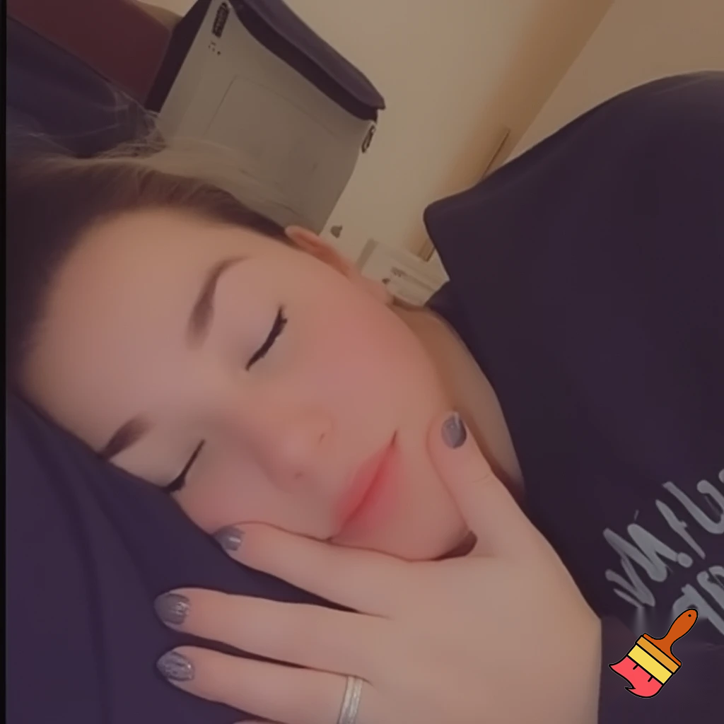 Just dance coach sleeps on the bed